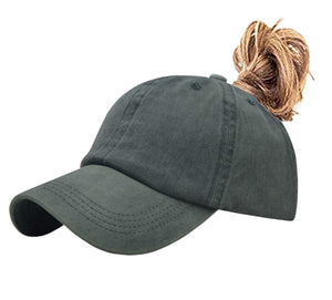 Unisex Vintage Washed Distressed Baseball-Cap Twill Adjustable Dad-Hat