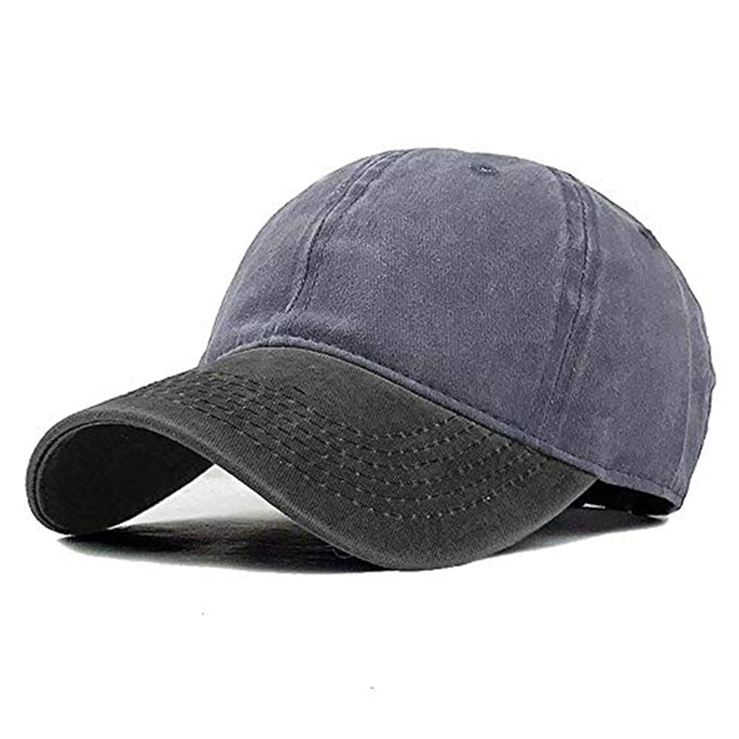 Unisex Vintage Washed Distressed Baseball-Cap Twill Adjustable Dad-Hat