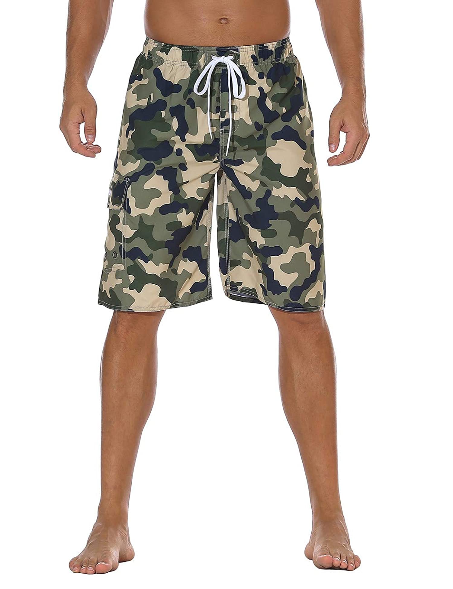 Men's Beachwear Summer Holiday Swim Trunks Quick Dry Striped