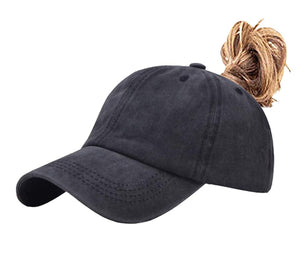 Unisex Vintage Washed Distressed Baseball-Cap Twill Adjustable Dad-Hat