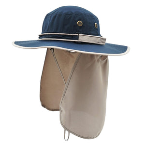 Mens Sun Hat with Neck Flap Quick Dry UV Protection Caps Fishing Hat