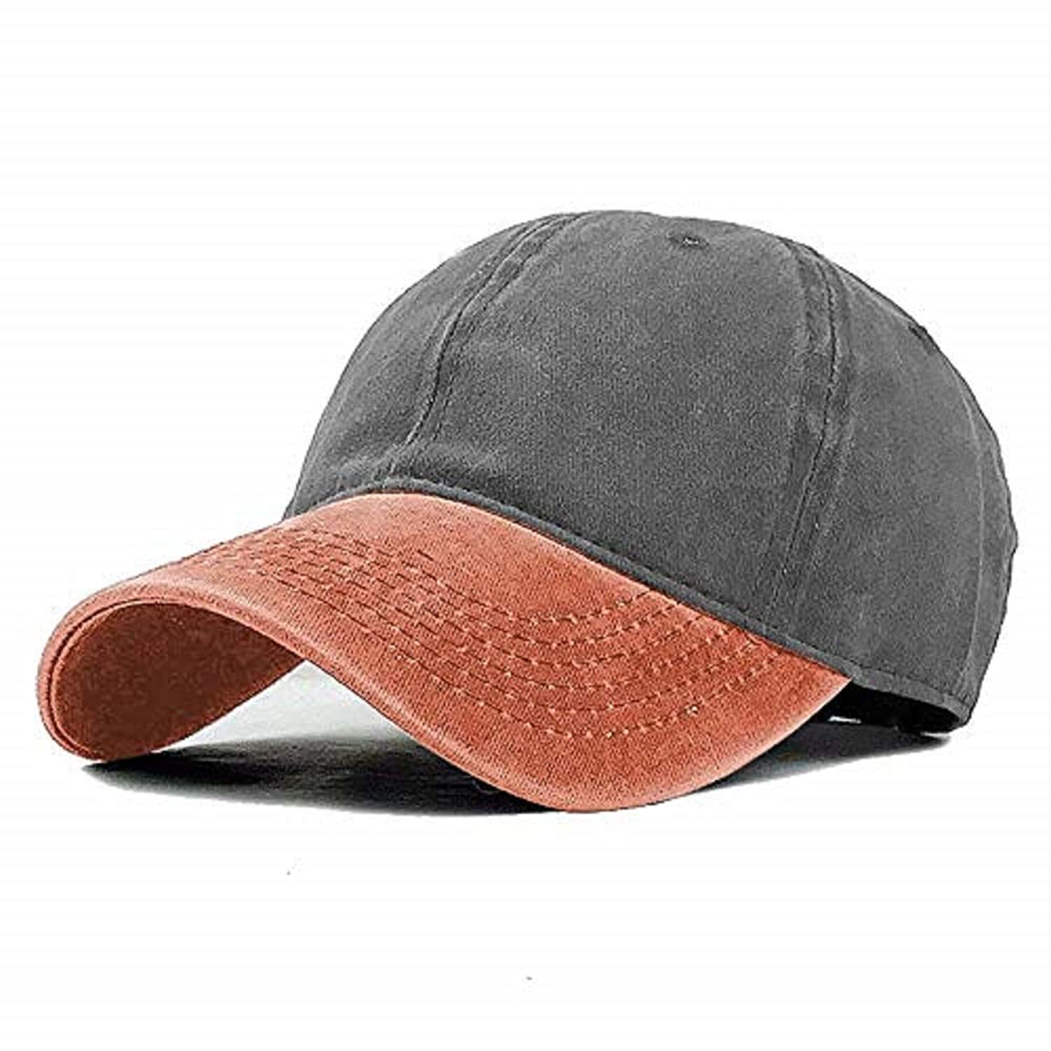 Unisex Vintage Washed Distressed Baseball-Cap Twill Adjustable Dad-Hat