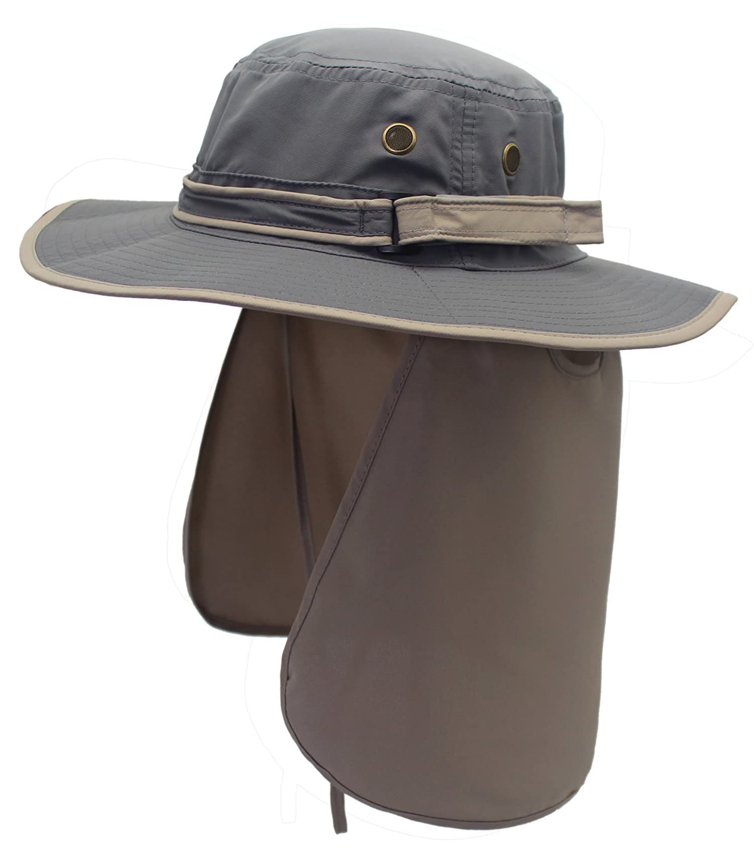 Mens Sun Hat with Neck Flap Quick Dry UV Protection Caps Fishing Hat